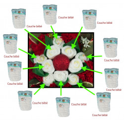 baby shower bouquet gateau de couches noël