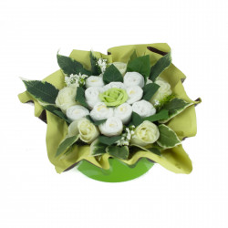 baby shower bouquet gateau de couches vert