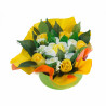 baby shower bouquet gateau de couches jaune