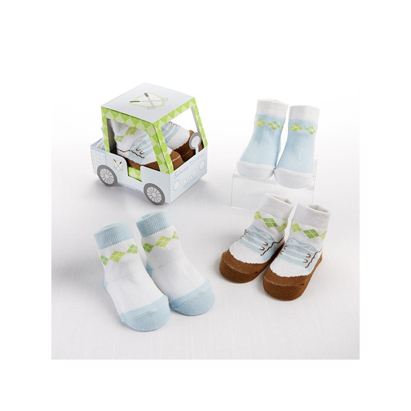 Voiturette chaussettes filles - offrir l'originalité à une baby shower