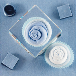 Gâteau de couches pour baby shower : Bleu bébé garçon