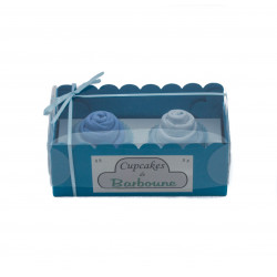 Cupcakes de bavoirs : Bleu pour cadeau insolite