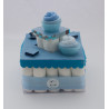 Gâteau de couches pour baby shower : Bleu bébé garçon