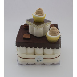 Gâteau de couches : Chocolat pour naissance original 