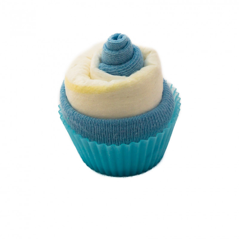 Cupcake de couche : bleu baby shower