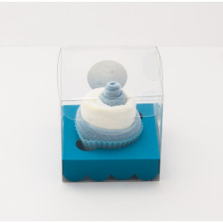 Cupcake de couche : bleu baby shower