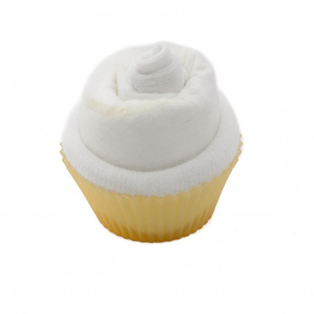 Cupcake de couche : blanc babyshower