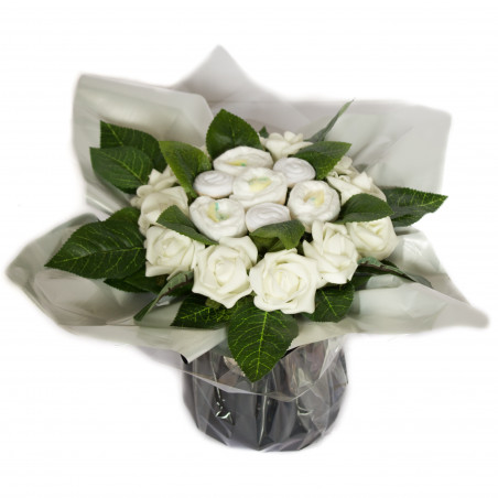 Bouquet Baby Shower : Blanc Bouquet Baby Shower : Blanc
